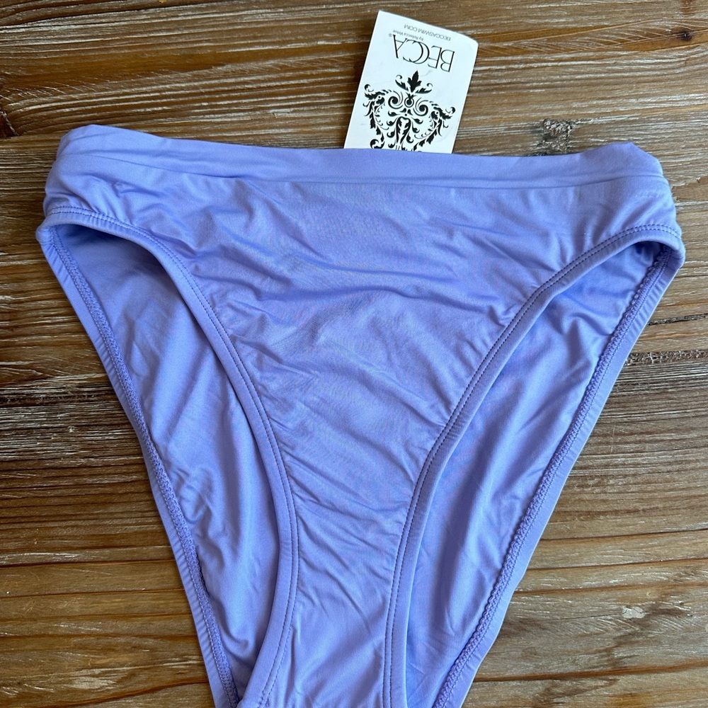 Becca high waisted Lavender Bikini Bottom new small